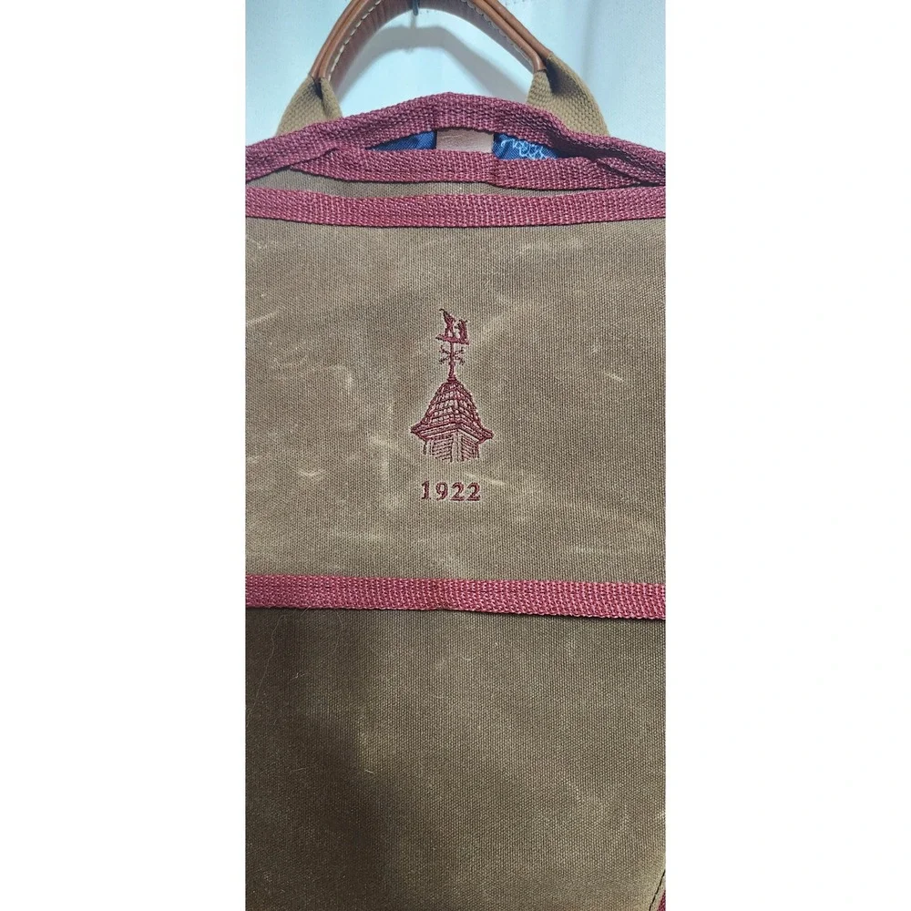 Hudson Sutler Waxed Canvas Garment Bag Brown Burgundy Travel Suit Cover NWT